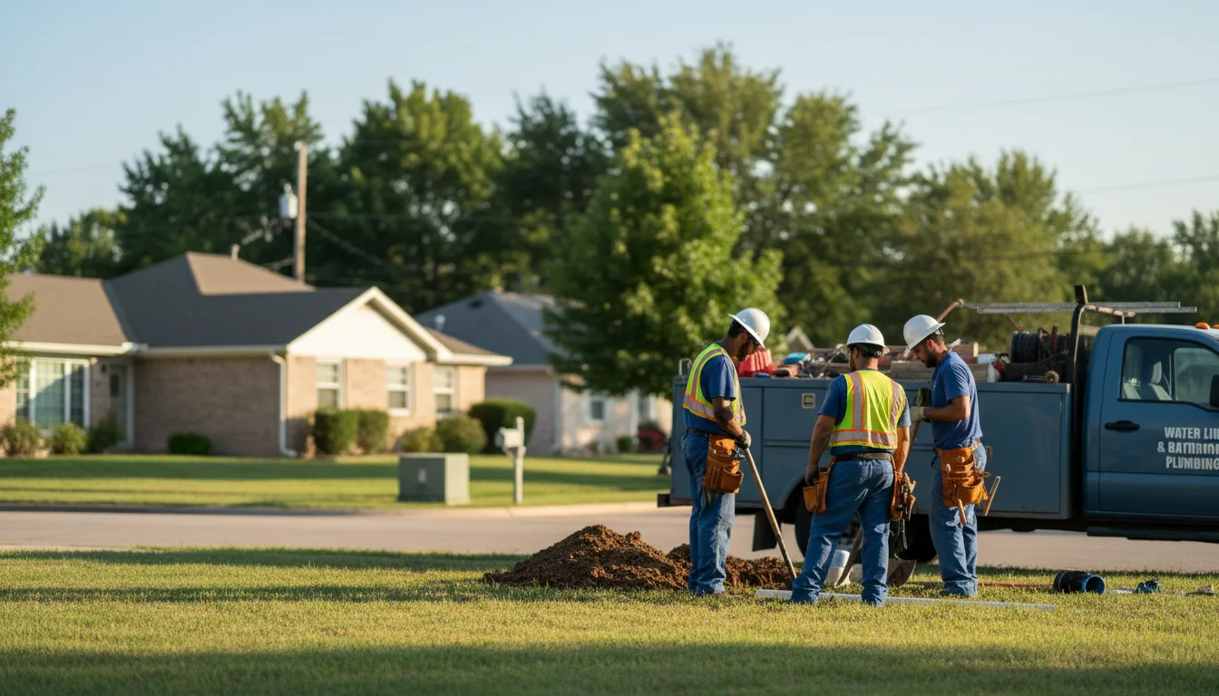 Residential water line and bathroom plumbing service in Alexander, NC